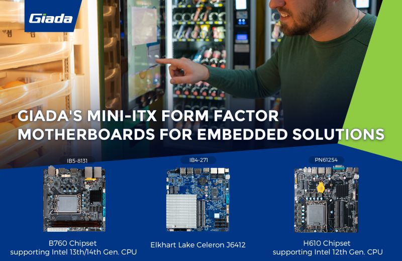 Giada Mini-ITX Motherboards for Embedded Solutions