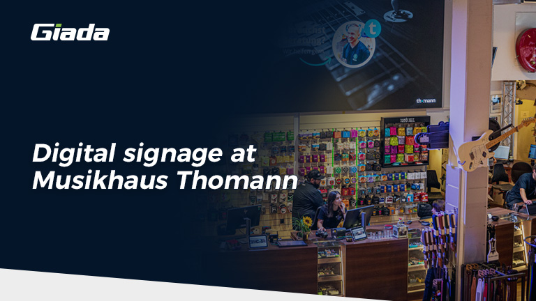Symphony of tradition and modernity: Digital signage at Musikhaus Thomann