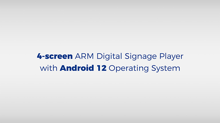 4-screen ARM Digital Signage Player with Android 12 OS: Giada D77