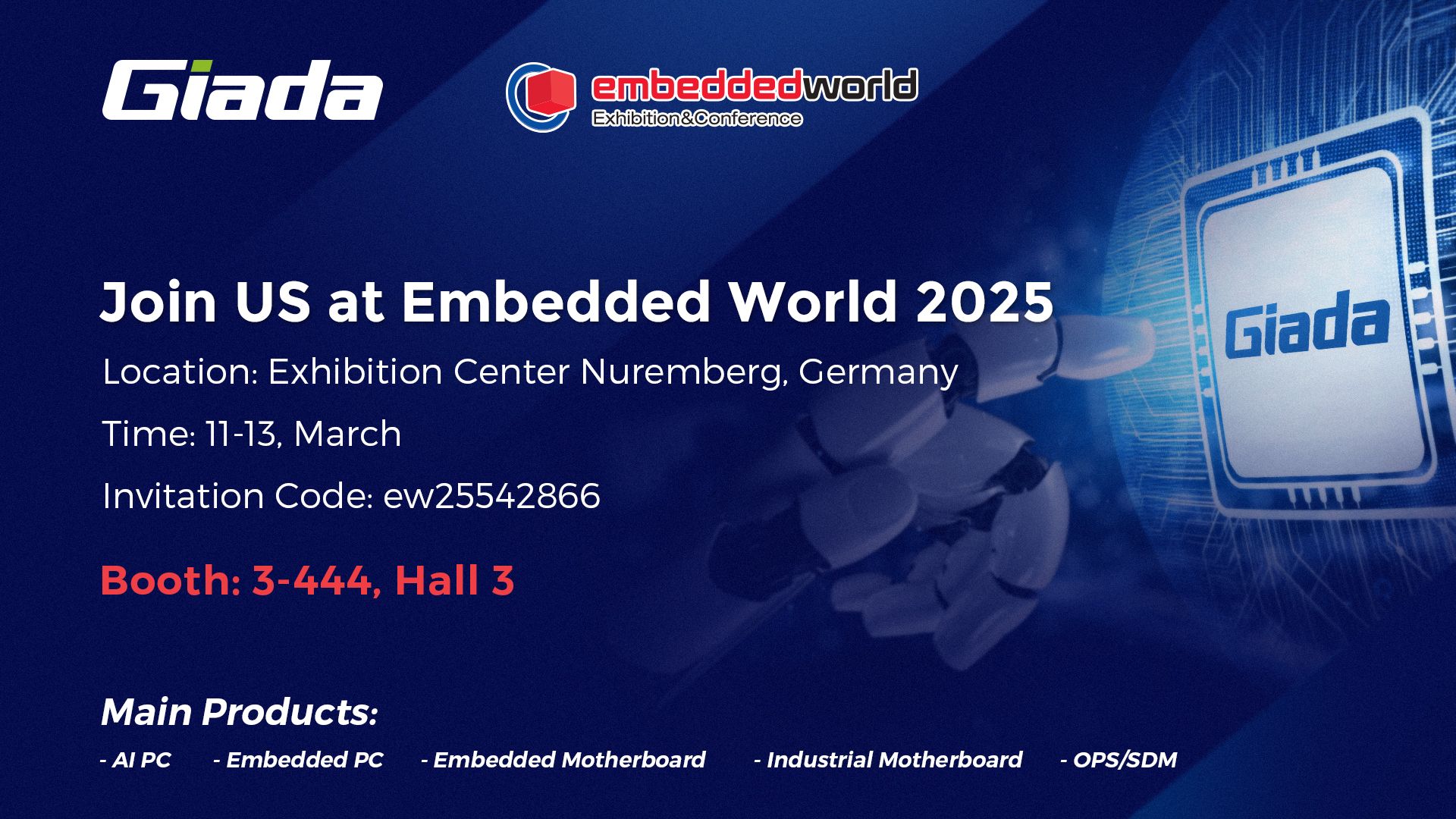 Giada Gears Up for Embedded World 2025