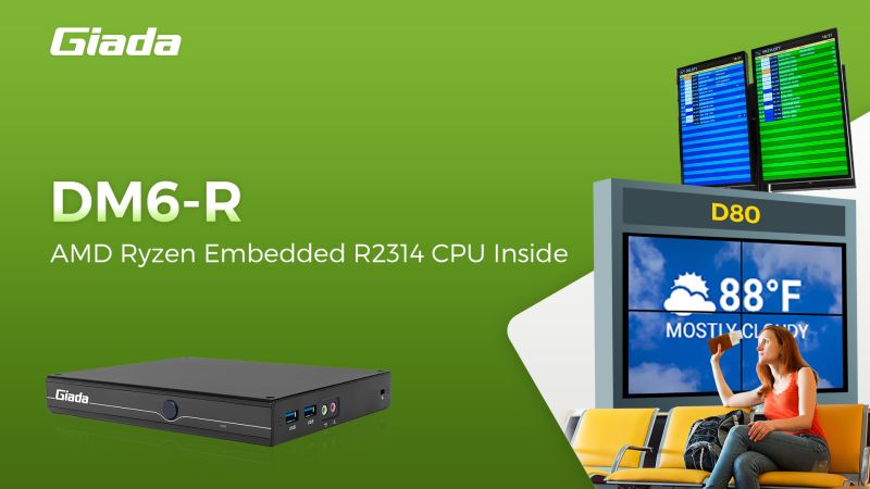 Introducing the Giada's  4- Screen Digital Signage Player: DM6-R