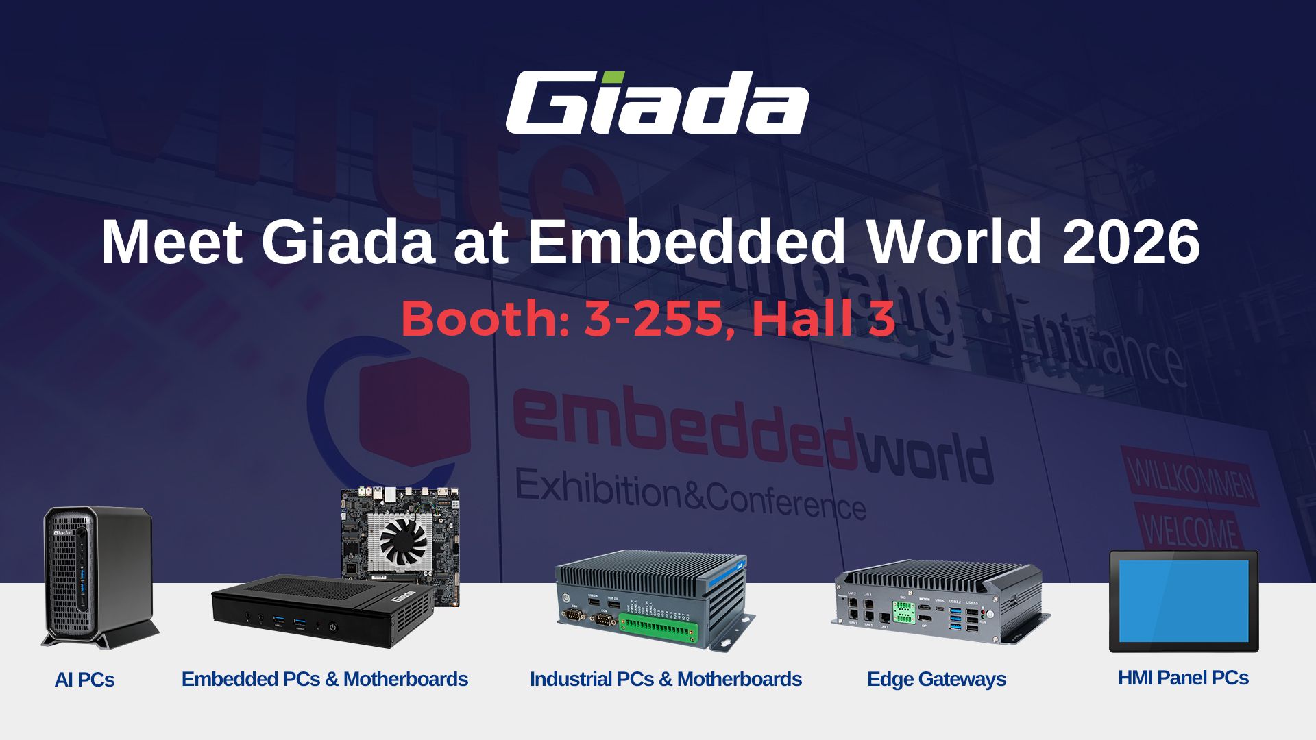 Giada to Showcase Advanced Embedded and Industrial Computing Solutions at Embedded World 2026