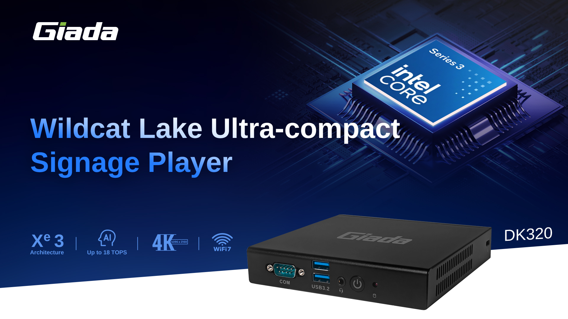 Giada DK320: Compact AI Signage Player for Smarter Retail Media Networks