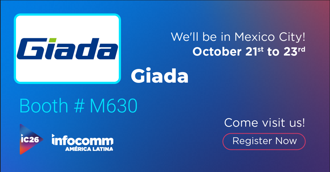Giada will showcase AI-powered digital signage players at the 202 InfoComm América Latina