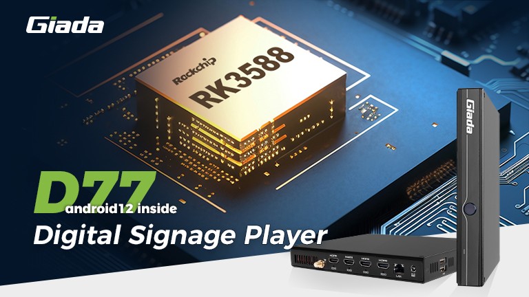Giada D77 AI Digital Signage Player for Pro AV marketing