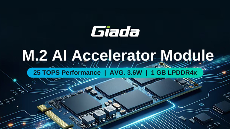 Giada AI accelerator module for embedded systems and Pro AV edge computing